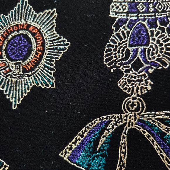 Brittany Nicole II Women Vtg 90s Avante Garde Whimsigoth Black Velvet Jacket 22W - Picture 5 of 12